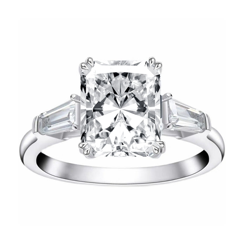 R353 – Radiant Three-Stone Diamond Ring